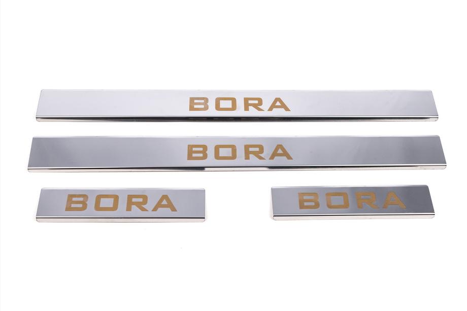 Volkswagen Bora 1998–2004 Carmos dorpellijsten (set 4 stuks, RVS) Foto 2