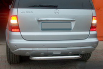 Mercedes ML W163 1997–2005 Achterbeschermbeugel AK006 (RVS) foto 1
