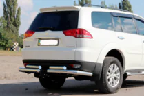 Mitsubishi Pajero Sport 2008–2015 Achterbeschermbeugel AK003-Special (2 stuks, RVS) foto 1