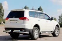 Mitsubishi Pajero Sport 2008–2015 Achterbeschermbeugel AK003-Special (2 stuks, RVS) foto 3
