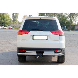 Achterbeschermbeugel AK003-Special (2 stuks, RVS) Mitsubishi Pajero Sport 2008–2015 foto 2