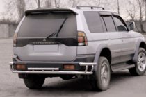 Mitsubishi Pajero Sport 1996–2007 Achterbeschermbeugel AK005-2 (RVS) foto 1