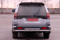 Mitsubishi Pajero Sport 1996–2007 Achterbeschermbeugel AK005-2 (RVS) foto 2