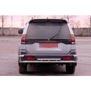 Achterbeschermbeugel AK005-2 (RVS) Mitsubishi Pajero Sport 1996–2007 foto 2