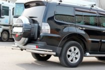 Mitsubishi Pajero Wagon IV 2006–2021 AK003 dubbele achterbeugel (RVS) foto 3
