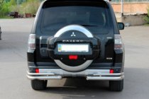 Mitsubishi Pajero Wagon IV 2006–2021 AK003 dubbele achterbeugel (RVS) foto 2