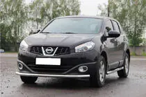 Nissan Qashqai 2010–2014 Voorste beschermbeugel ST008 (RVS) foto 2