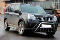 Nissan X-trail T31 2007–2014 Voorste bullbar WT002 (RVS) foto 2