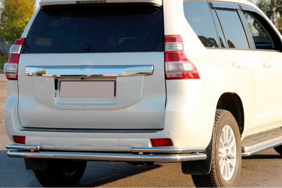 Toyota Land Cruiser Prado 150 2009–2023 Achterbeschermbeugel AK005-2 (RVS) Image