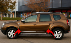 Renault Duster 2008–2017 Deurstrip (set van 4, RVS) Carmos - Turks staal foto 1