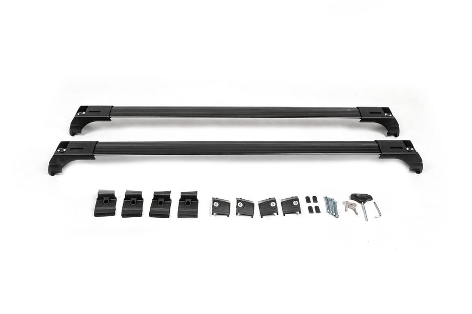 Dwarsdragers voor geïntegreerde dakrails, afsluitbaar Skybar V2 (2 stuks) tot 120 cm, zwart Foto 8
