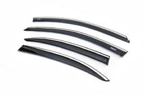 Volkswagen Jetta 2011–2018 Raamwindschermen met chroomstrip (4 stuks, Niken) foto 4