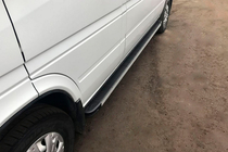 Mercedes Sprinter W901/902/903/904/905 1995–2006 Maya side steps (2 stuks, aluminium) Middellange wielbasis foto 1