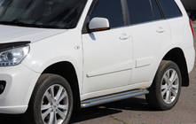 Chery Tiggo 1 2005–2016 Premium side steps (2 st., RVS) foto 1