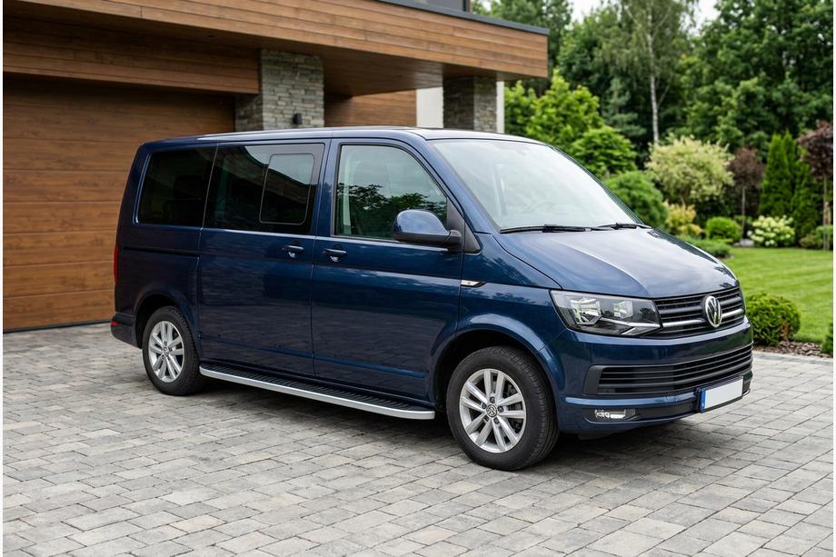 Volkswagen T6 2015–2024 Side steps Tayga Grey (set van 2, aluminium) Alleen voor korte wielbasis Image