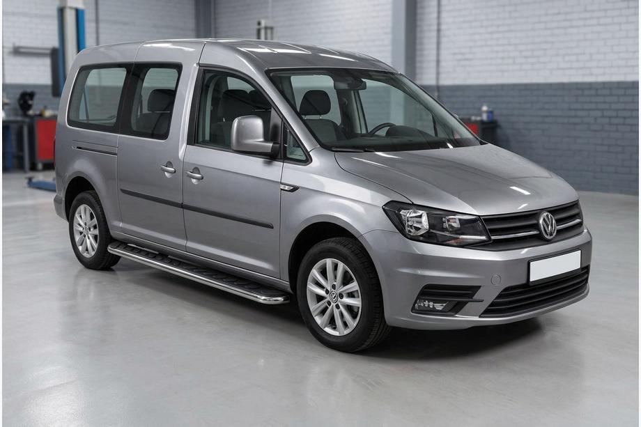 Volkswagen Caddy 2015–2020 Maydos V1 side steps (set van 2, aluminium/RVS) Image