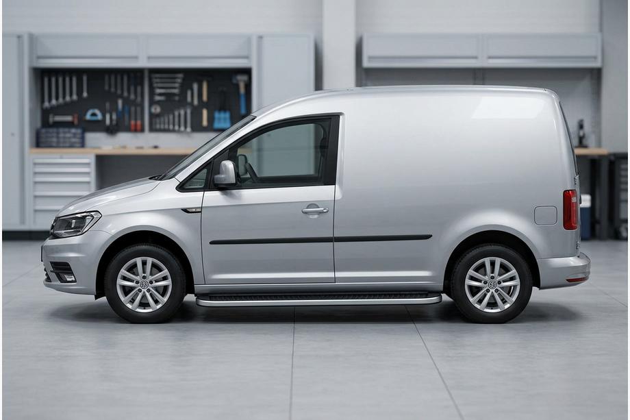 Volkswagen Caddy 2015–2020 Side steps Tayga Grey (set van 2, aluminium) Maxi basis Image