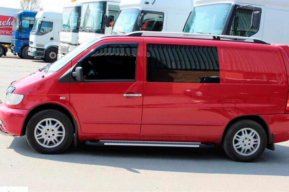 Mercedes Vito W638 1996–2003 Fullmond side steps (set van 2, aluminium) Foto 5