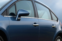 Citroen C-4 2004–2010 Buitenste raamlijsten (RVS) foto 1