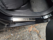 Chevrolet Aveo T250 2005–2011 Carmos RVS instaplijsten (set 4 stuks) foto 5