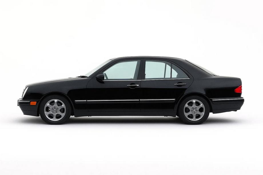 Mercedes E-class W210 1995–2002 Onderste raamsierlijsten (set 4 stuks, RVS) OmsaLine - Italiaans roestvrij staal Foto 3