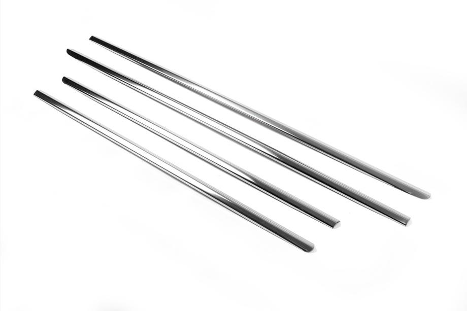 Mercedes E-class W210 1995–2002 Onderste raamsierlijsten (set 4 stuks, RVS) OmsaLine - Italiaans roestvrij staal Foto 4