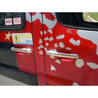 Deurgreep covers (set 4 stuks, RVS) Mercedes Sprinter W901/902/903/904/905 1995–2006 foto 3
