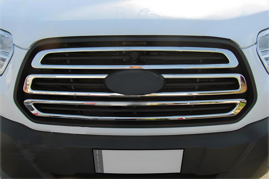 Ford Transit 2014– RVS grille sierlijsten (2014-2018, 3 stuks) Image