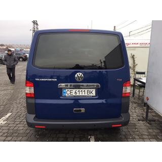 RVS sierstrip boven kentekenplaat op achterklep Volkswagen T5 Caravelle 2004–2010 foto 2