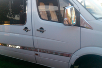 Mercedes Sprinter W906 2006–2018 Spiegelkappen set (2 stuks) Omsa, Italiaans roestvrij staal foto 6