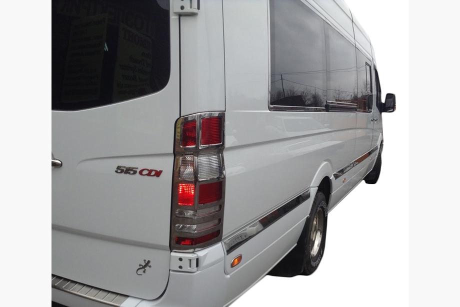 Volkswagen Crafter 2006–2016 RVS deursierlijsten ExtraLong. OmsaLine - Italiaans roestvrij staal Foto 6