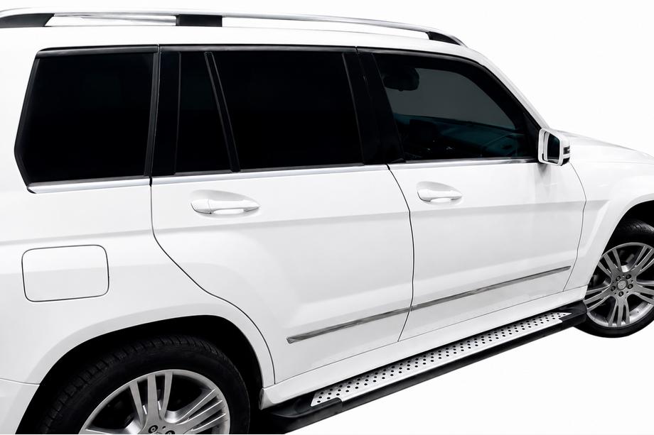 Mercedes GLK-klasse X204 2008–2015 Zijsteps Allmond Grey (2 stuks, aluminium) Image
