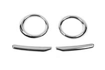 Fiat Doblo II 2010–2022 Chromen mistlampomlijsting met strips (2010-2015, 4 stuks, RVS) Carmos - Turks staal foto 2