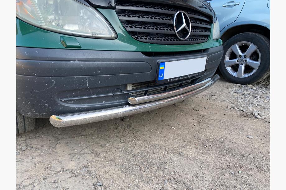 Mercedes Vito W639 2004–2014 Voorbeschermbeugel ST014 (RVS) 2010-2015, Ø70→48 mm Foto 3