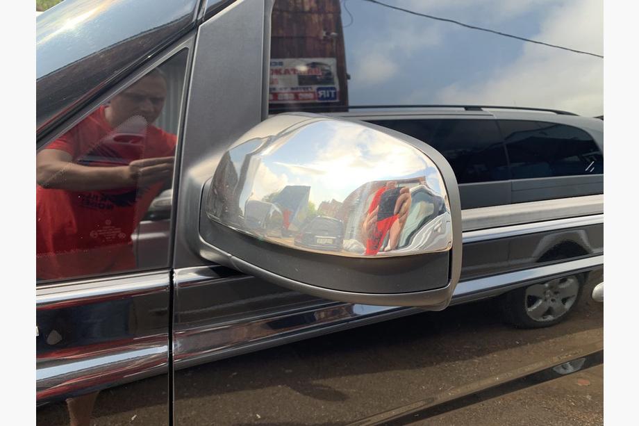 Mercedes Viano 2004–2014 Chromen spiegelkappen VITO 2010-2014 (2 stuks) OmsaLine - verchroomd kunststof Foto 9