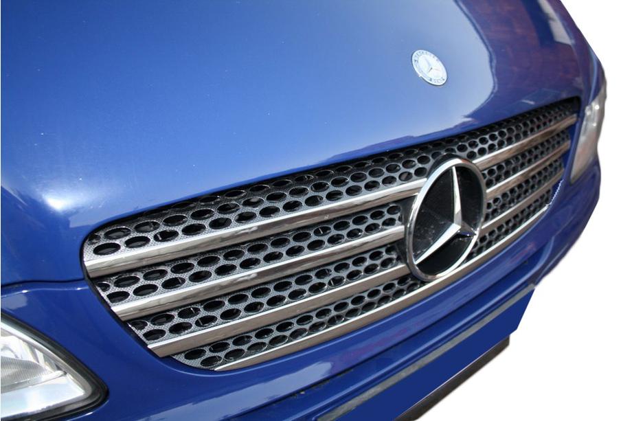 Mercedes Viano 2004–2014 Grille sierlijsten (7-delige set, RVS) Carmos - Turks staal Image