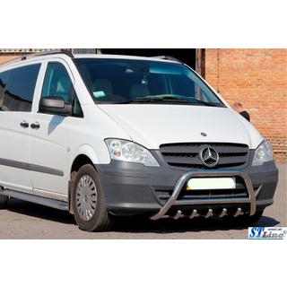 Bullbar WT003/004 (RVS) Mercedes Viano 2004–2014 foto 2