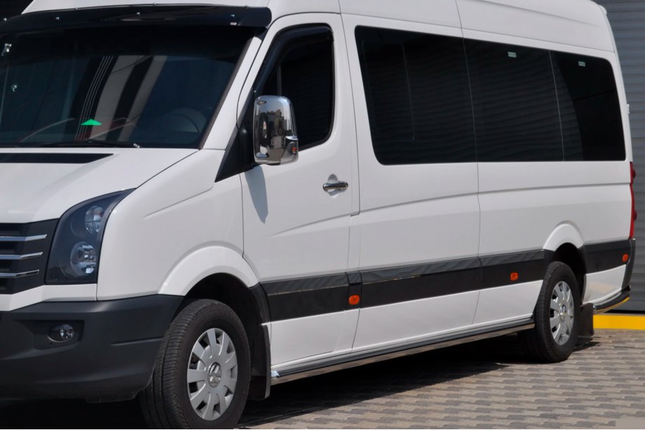 Volkswagen Crafter 2006–2016 Sidebars (set van 2, RVS) Ø60, korte wielbasis Foto 2