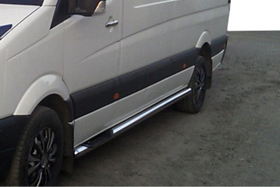 Volkswagen Crafter 2006–2016 Sidebars (set van 2, RVS) Ø60, korte wielbasis Foto 7