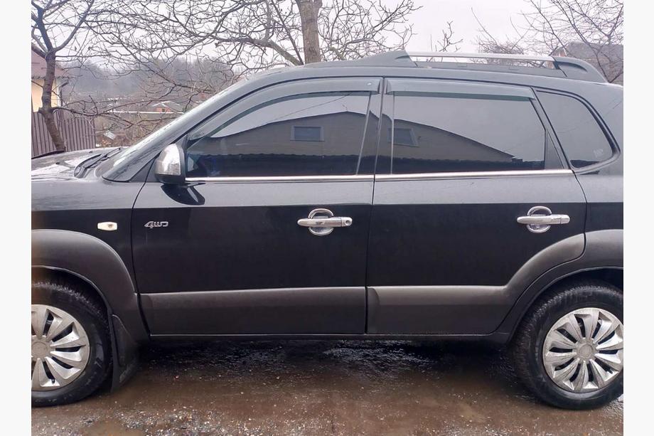 Hyundai Tucson JM 2004– RVS raamomlijsting (4 stuks) Image
