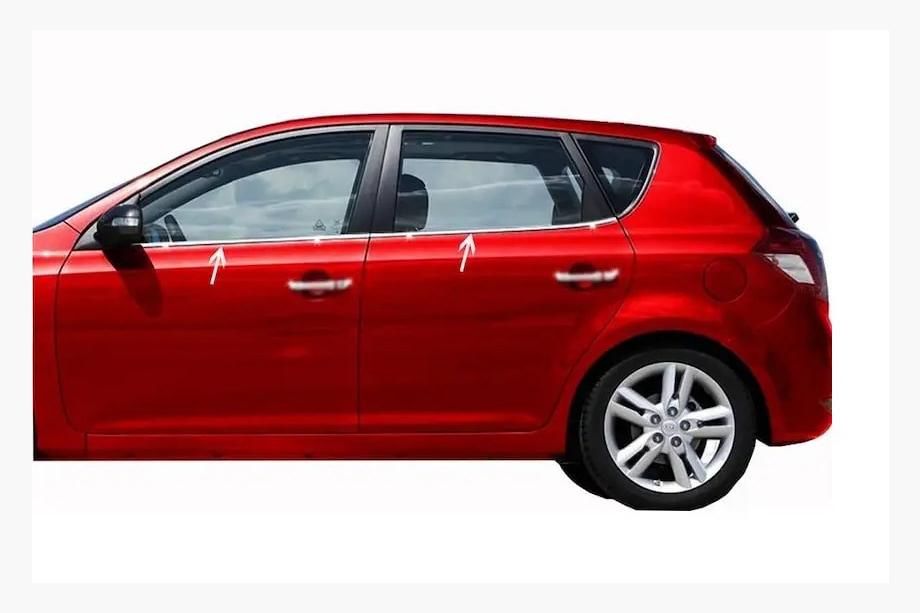 Kia Ceed 2007–2012 Raamomlijsting (4 stuks, RVS) Image