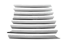 Volkswagen T4 Transporter 1990–2003 Grille sierlijsten rechte motorkap (8 stuks, RVS) foto 3