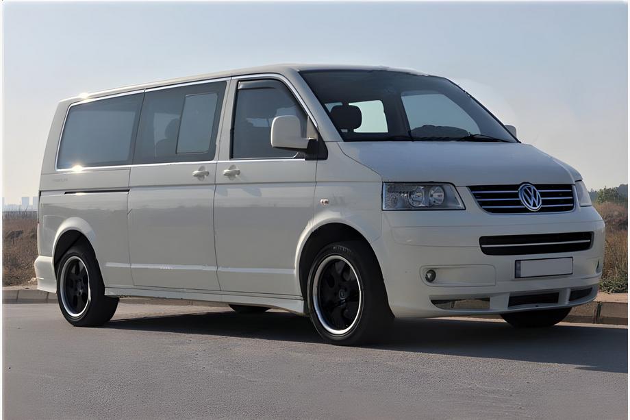 Volkswagen T5 Transporter 2003–2010 Complete raamomlijsting (14-delig, RVS) 2 zijdeuren, korte wielbasis Image