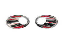 Nissan Qashqai 2010–2014 Mistlampomlijsting met uitsparing (set van 2, kunststof) foto 7