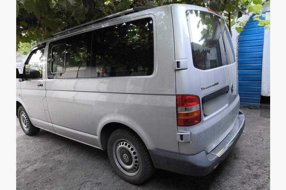 Volkswagen T5 Multivan 2003–2010 Chromen dakrails Lange wielbasis, metalen voetjes Foto 12