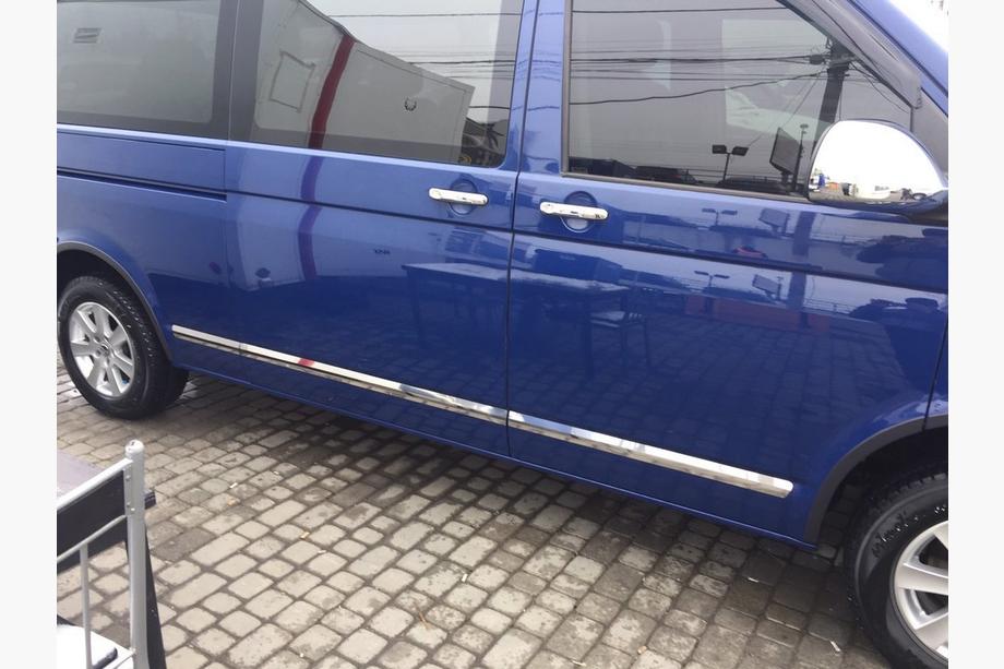 Volkswagen T5 2010–2015 Deurstrips (RVS, chroom) 1 deur, korte versie, OmsaLine - Italiaans roestvrij staal Foto 7