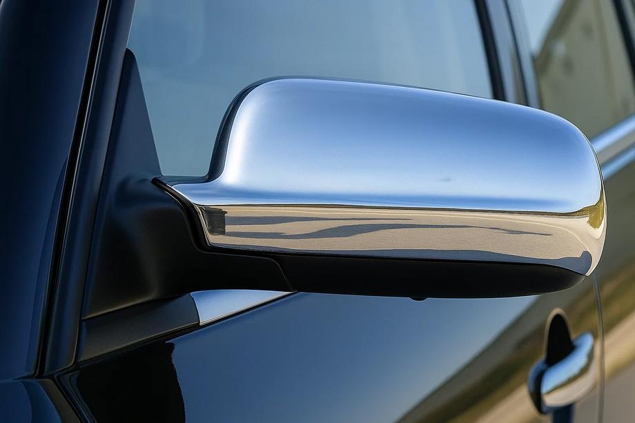 Volkswagen Golf 4 1997–2006 Spiegelkappen set (2 stuks) Gepolijst roestvrij staal Foto 3