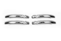 Volkswagen Touareg 2002–2010 Deurgreep covers (set 4 stuks, RVS) Met knoppen, Carmos - Turks roestvrij staal foto 7