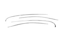Renault Fluence 2009–2016 Bovenste raamomlijsting (4 stuks, RVS) foto 2