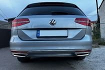 Volkswagen Passat B8 2015–2023 Sierstukken uitlaatimitatie SD/SW (2015-2018, 2 stuks, RVS) S-Design - Italiaans roestvrij staal foto 6